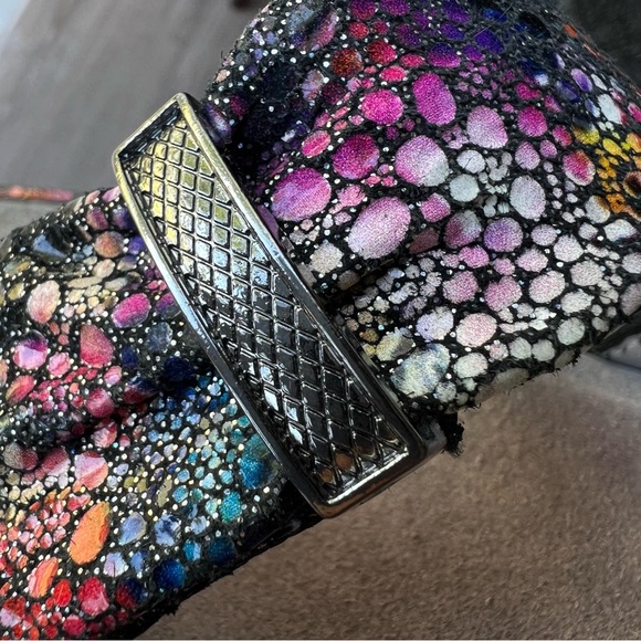 Alegria Karmen Bubblish Two Straps Metallic Rainbow Butterfly Sandals Size 11.5 - Picture 7 of 15